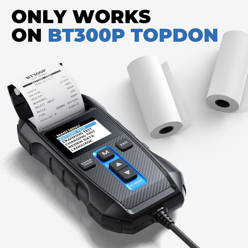 Topdon 2 1/4" x 2.0' Thermal Paper Cash Register POS Receipt Paper (10 Rolls) - Image 3